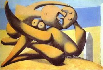 Artworks by 350 Famous Artists Painting - Figures on a Beach 1931 cubism Pablo Picasso